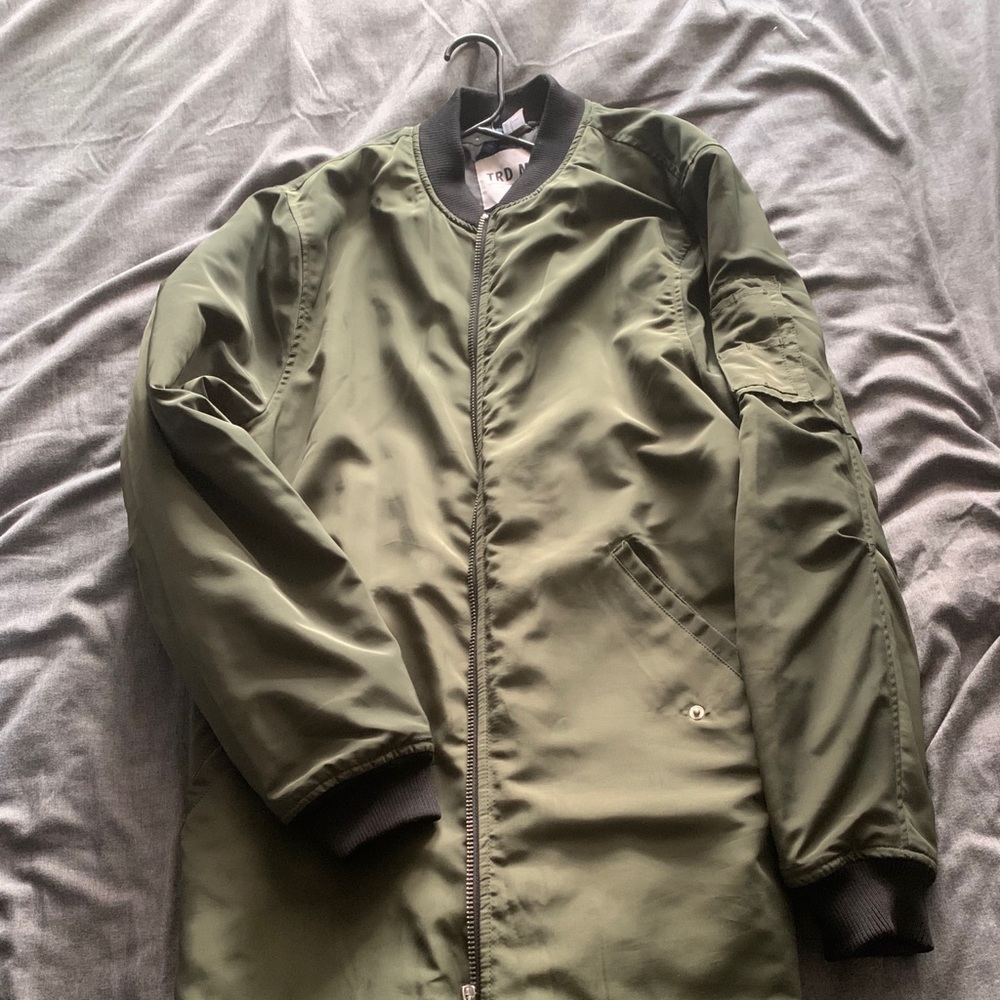 Men’s long bomber jacket